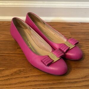 Pink Salvatore Ferragamo ballet bow